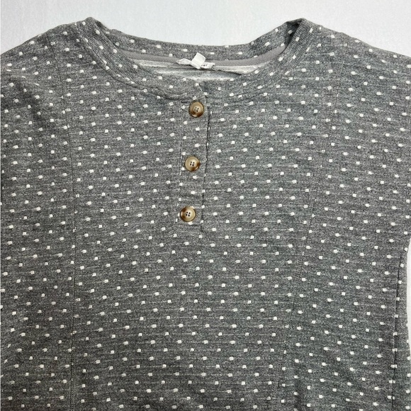 BLU PEPPER Women’s Polka Dot Gray White Crop Top 3/4 Sleeve Comfy Casual Small - Picture 12 of 12